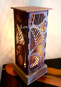 Laser Cut Wood Lamp with Dimmer